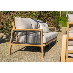 Garden Impressions San Capri loungeset 4-delig - light teak aluminium Hot