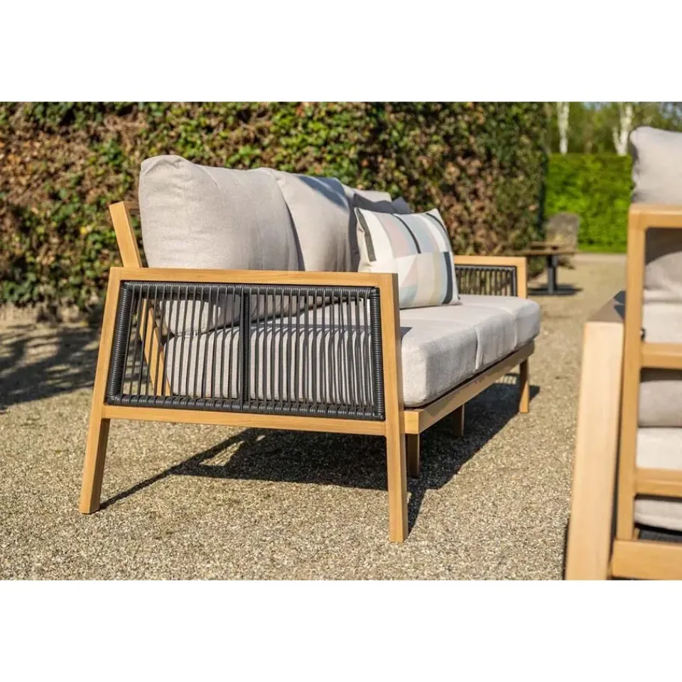 Garden Impressions San Capri loungeset 4-delig - light teak aluminium Hot