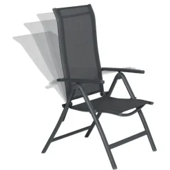 Garden Impressions Santos verstelbare tuinstoel - donker grijs Discount