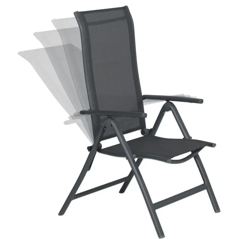 Garden Impressions Santos verstelbare tuinstoel - donker grijs Discount