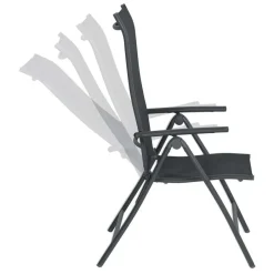 Garden Impressions Santos verstelbare tuinstoel - donker grijs Discount