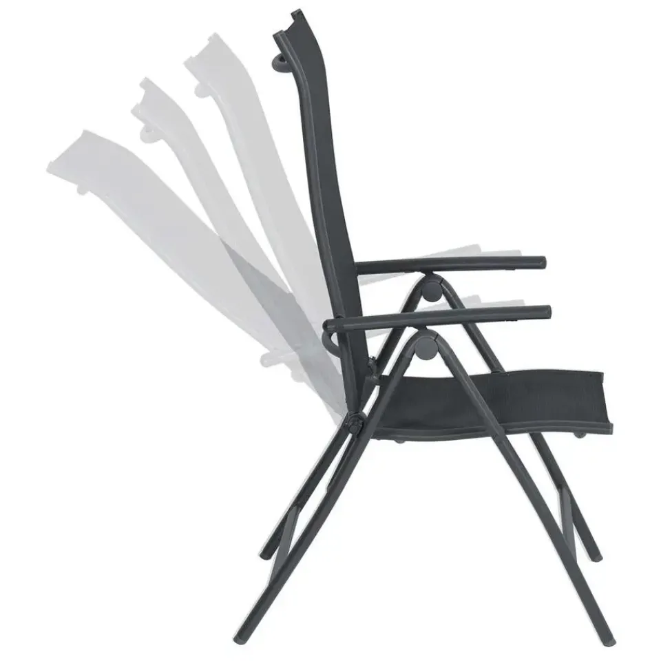 Garden Impressions Santos verstelbare tuinstoel - donker grijs Discount