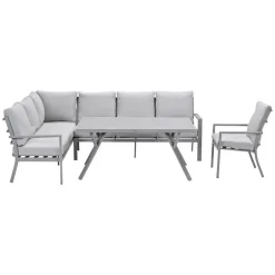 Garden Impressions Senja lounge dining set 4-delig l. - valley sand
