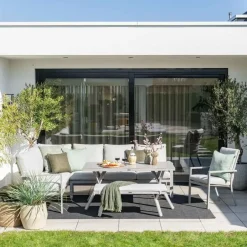 Garden Impressions Senja lounge dining set 4-delig l. - valley sand