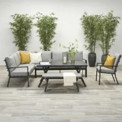 Garden Impressions Senja lounge dining tuinstoel - donker grijs Outlet