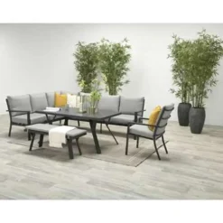Garden Impressions Senja lounge dining tuinstoel - donker grijs Outlet