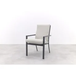 Garden Impressions Sergio dining tuinstoel Carbon black/Dessert New