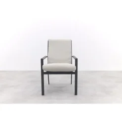 Garden Impressions Sergio dining tuinstoel Carbon black/Dessert New