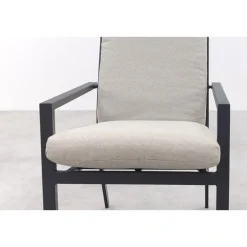 Garden Impressions Sergio dining tuinstoel Carbon black/Dessert New