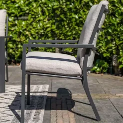 Garden Impressions Sergio dining tuinstoel Carbon black/Dessert New