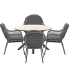 Garden Impressions Yima tuinset 5-delig l. grijs -Tulli tuintafel Sale