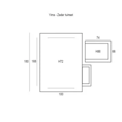 Garden Impressions Yima tuinset 7-delig - Zadar tafel 180x100 cm Hot