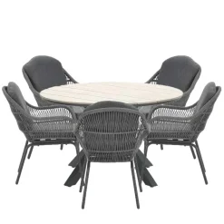 Garden Impressions Yima tuinset 6-delig licht grijs - Tulli tafel Clearance