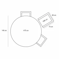 Garden Impressions Yima tuinset 6-delig licht grijs - Tulli tafel Clearance