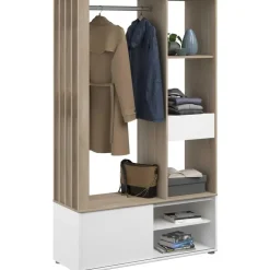 Parisot Garderobe Ghislain 1 deur & 1 lade - Japanse eik/wit Clearance