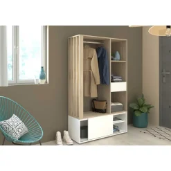 Parisot Garderobe Ghislain 1 deur & 1 lade - Japanse eik/wit Clearance