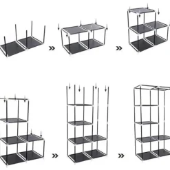 Parya Home Garderobekast XL - Kledingkast - Opvouwbare Garderobekast Zwart -170x88x45 Sale