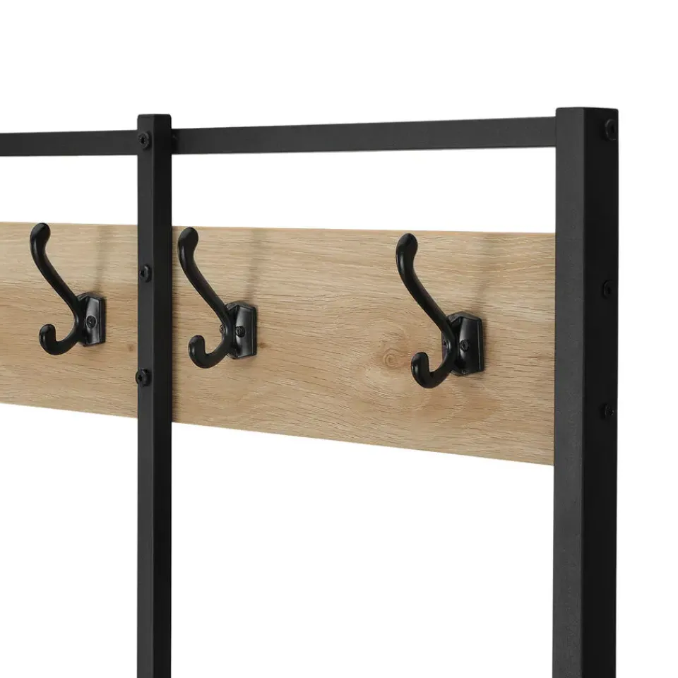 Merkloos Garderoberek met Bankje van 100cm breed - Lichte Eik Kleur Outlet