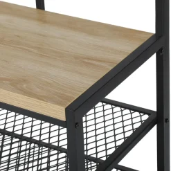 Merkloos Garderoberek met Bankje van 100cm breed - Lichte Eik Kleur Outlet