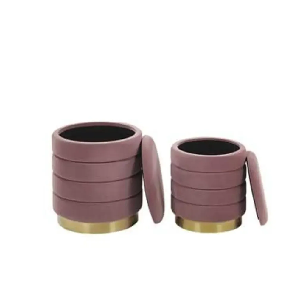 Beliani GARLAND - Poef - Roze - 40/33 cm - Fluweel Sale