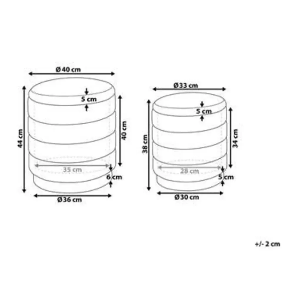 Beliani GARLAND - Poef - Roze - 40/33 cm - Fluweel Sale