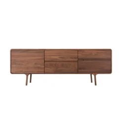 Leen Bakker Gazzda Fawn Sideboard Houten Dressoir Walnut - 180 x 45 cm Online