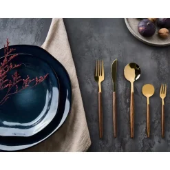 Leen Bakker GEMELLI - Bestekset 30-delig - Goud - RVS Hot