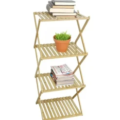 Gerimport Badkamer/keuken rek/organizer - bamboe - opvouwbaar Best