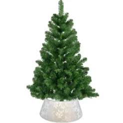Gerimport Kerstboomrok - zilver - D36 - voor kerstboom 120-150 cm Best