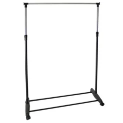 Gerimport Kledingrek - enkele stang - verrijdbaar - 90x160 cm Clearance