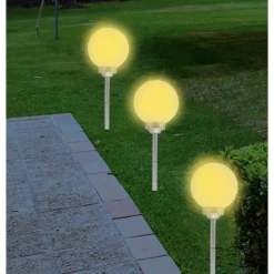 Gerimport Solar tuinlamp/prikspot grote bol - H56 cm Best