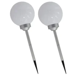 Gerimport Solar tuinlamp/prikspot grote bol - H56 cm Best