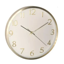 Gerimport Wandklok Claudio - goudkleurig - metaal - D30 cm - klok Online