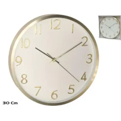 Gerimport Wandklok Claudio - goudkleurig - metaal - D30 cm - klok Online