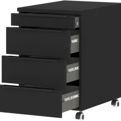 Germania Ladekast met witte wielen Hermoso - 42 x 60 x 63 cm - Antraciet Outlet