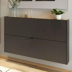 Germania Schoenenkast Elton - 140 x 19 x 85 cm - Grafietgrijs design Sale