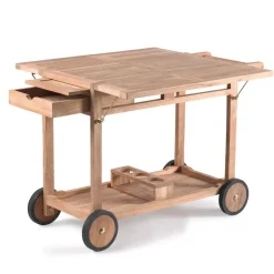 Gescova Bijzettafel met wieltjes Clifton - 105 x 91 x 78 cm - Teakhout Online