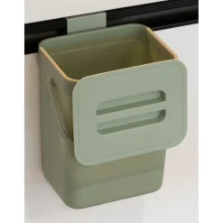 Merkloos Gft afvalbakje voor aanrecht - 5L - groen - 24 x 19 x 14 cm Online