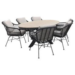 Garden Impressions GI Margriet / Edison Ovale 6-delige Tuinset - 220 x 115 cm Hot