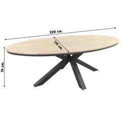 Garden Impressions GI Margriet / Edison Ovale 6-delige Tuinset - 220 x 115 cm Hot