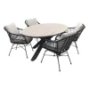 Garden Impressions GI Margriet zwart/zand / Edison 180 x 115 cm. tafel - ovale tuinset Sale