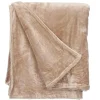 Giftdecor Fleece deken/plaid - beige - polyester - 130 x 160 cm New