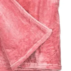 Giftdecor Fleece plaid - roze - polyester - 130 x 160 cm Outlet