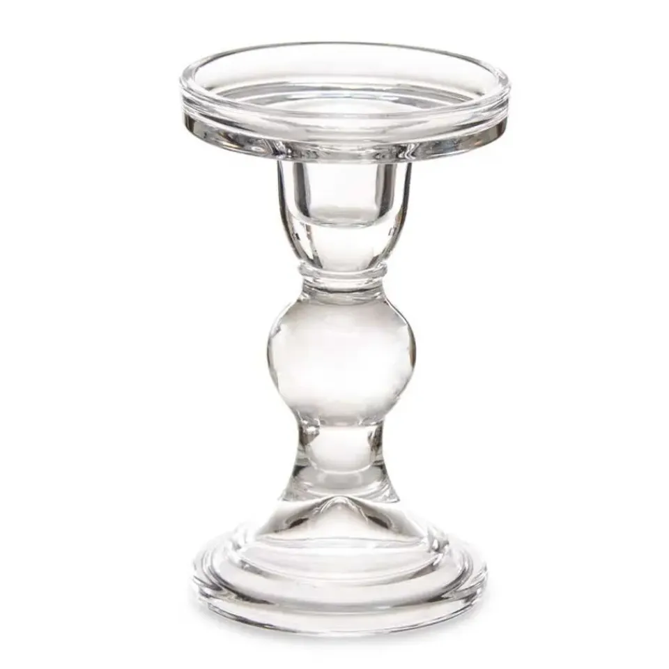 Giftdecor Kaarsen kandelaar - glas - voor stompkaarsen - H14 cm Outlet