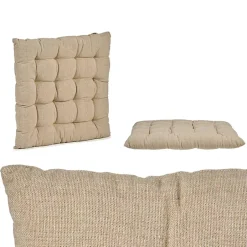 Giftdecor Stoelkussen - binnen/buiten - creme wit - 40 x 5cm Hot