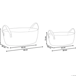 Beliani GISSAR - Manden set van 2 - Beige - Katoen