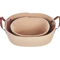 Beliani GISSAR - Manden set van 2 - Beige - Katoen