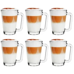 Glasmark Theeglazen/koffie glazen Toscane - glas - 6x stuks - 250 ml Outlet