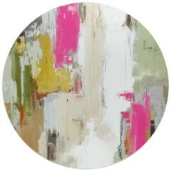 Reinders Glasschilderij Abstracte harmonie - Ø 50cm - Bont New