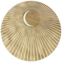 Reinders Glasschilderij Maan - Ø 50cm - Goudkleurig Best